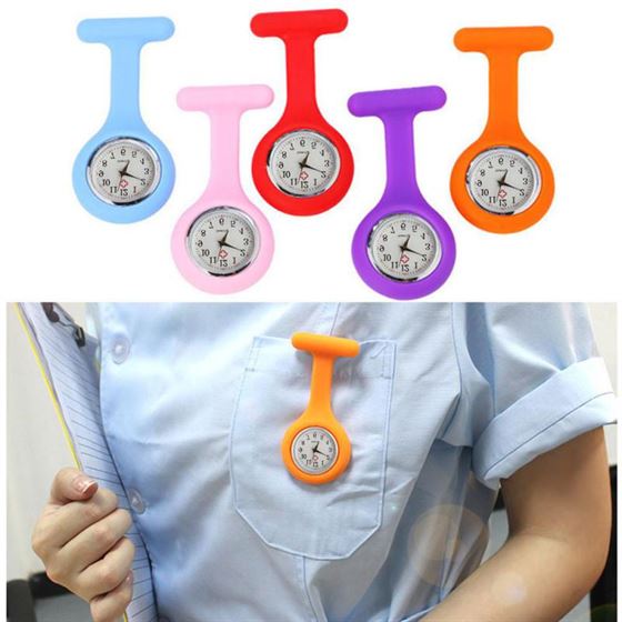 Brooch Fob-Watch Medical-Drop Silicone Fashion Women New with Free-Battery Doctor Hot-Sale