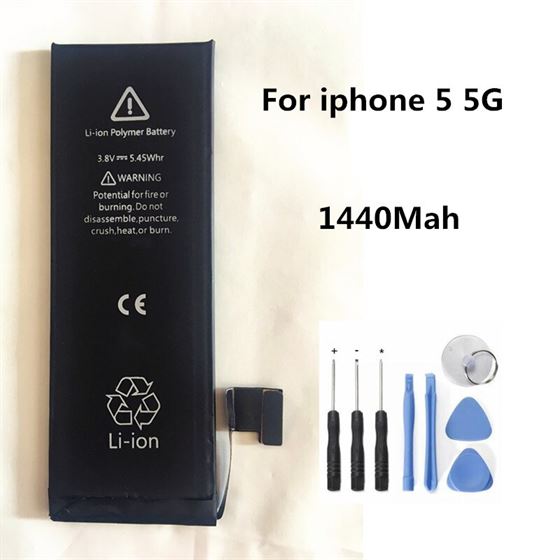 Replacement-Battery iPhone Real-1440mah for with Repair-Tools-Kit 5G New