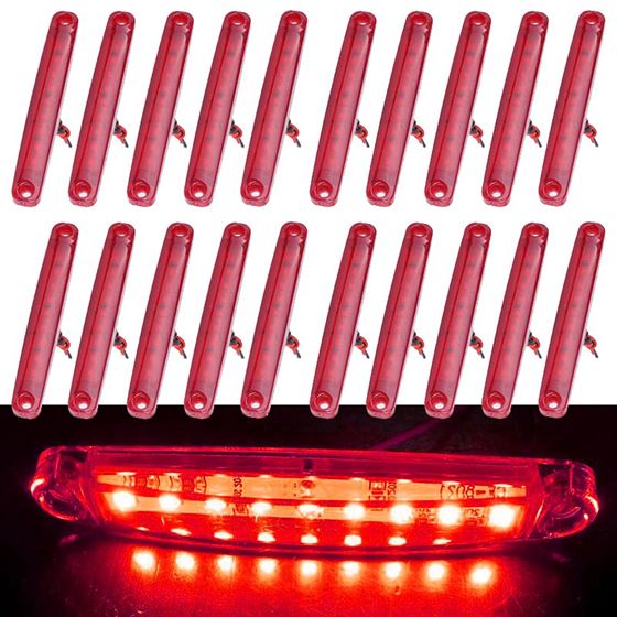 Led-Lights Tail-Indicator Trailer/truck Waterproof 24V Red 20pcs 9-LED