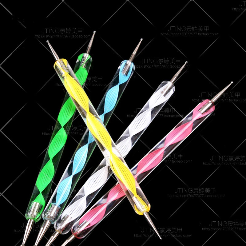 Manicure-Tools Painting-Pen Nail-Art 1pcs/Sell Dot-Set Dotting Marbleizing 2-Way MOONBIFFY
