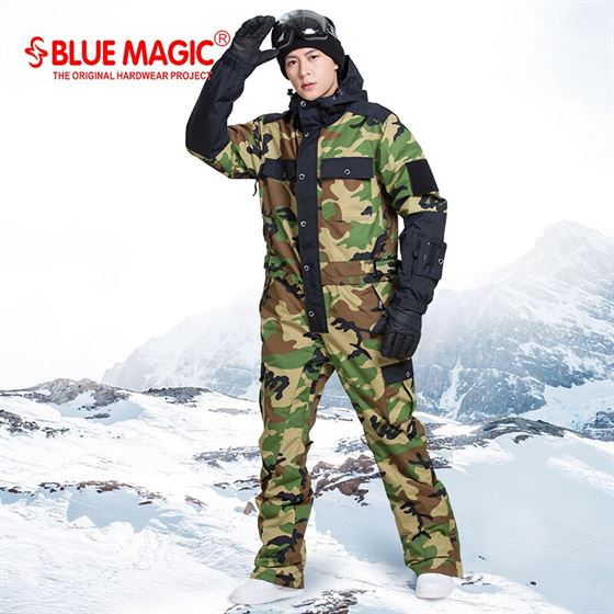 Jumpsuit Clothing Coverall Snow-Ski-Suit Snowboarding Skiing One-Piece Magic Blue Waterproof