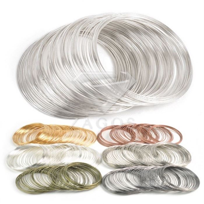 100 Loops 0.6mm Memory Beading Steel Wire For DIY Jewelry Findings Bangle Bracelet Making
