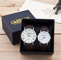 Contains-Box Watch-Set Couple Fashion 2pcs Glass Belt -Ne1111 High-Gloss
