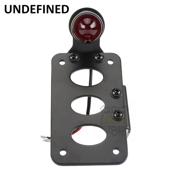 UNDEFINED License-Plate-Bracket Motorbike-Accessories Custom Harley Red 12V for Glass-Lens