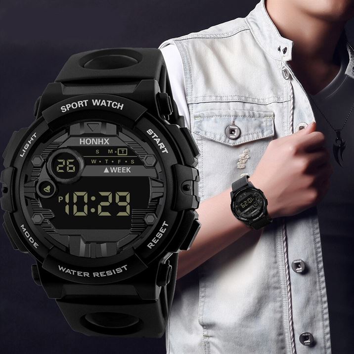 Fashion Watch Gift Thanksgiving Digital Outdoor Luxury Sport Reloj Men HONHX Date LED