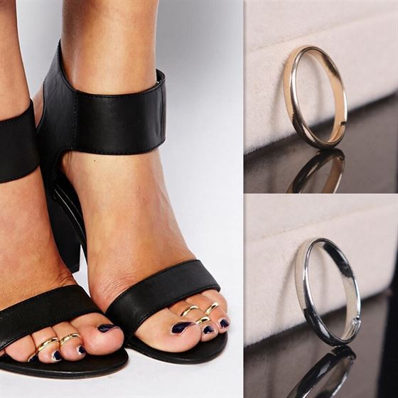 Foot-Jewelry Toe-Rings Adjustable Gold Silver Fashion Simple Metal 1PCS New