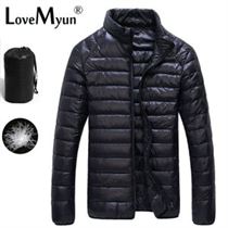 Outerwear Coat Duck-Down-Jacket Puffer Ultra-Light Waterproof Winter Fashion Mens Autumn