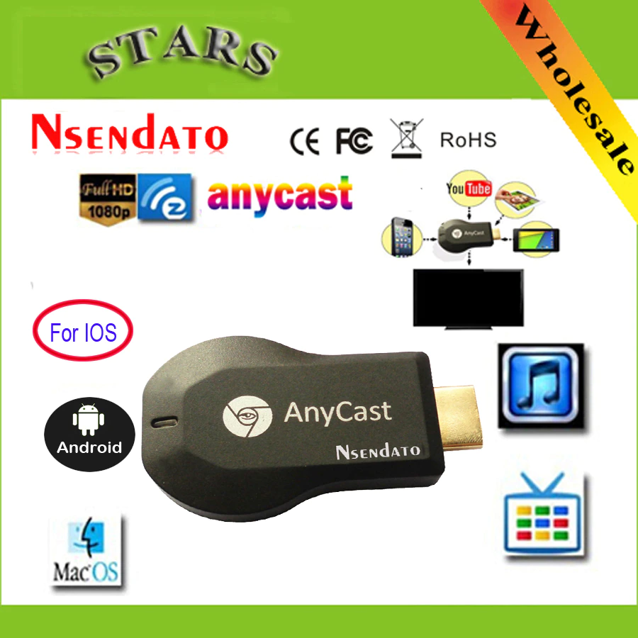 HDMI TV Dongle-Receiver Mirror Stick-Wifi-Display Airplay Any-Cast Android Wireless M2