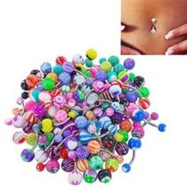 Lip Piercing Jewelry Button-Ring Navel-Barbell Belly-Bars Sexy Fashion Colorful Unisex