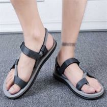 ARUONET Men Sandals Street-Slippers Flip-Flops Beach-Shoes Non-Slip Casual Summer Light-Weight