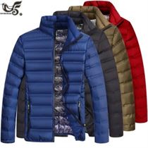 Coat Clothing Down-Jacket Winter Parkas-Stand-Collar Fashion Casual Warm Autumn Male