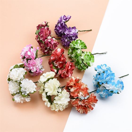 Diy Gifts Decorative-Flowers Wreaths Scrapbook Carnation Christmas Artificial-Plants