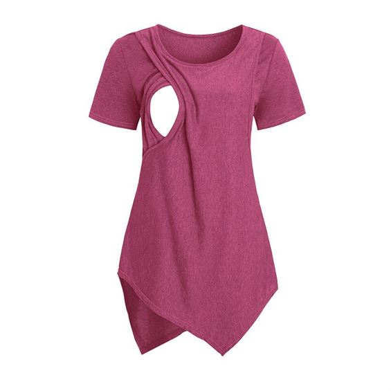Tees T-Shirts Nursing-Clothes Breathable Pregnant Short-Sleeved Women's Summer 4JJ