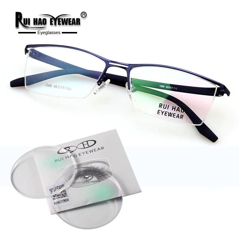 Glasses-Frame Progressive-Spectacles Myopia Clear Lenses Customize Super-Light Resin