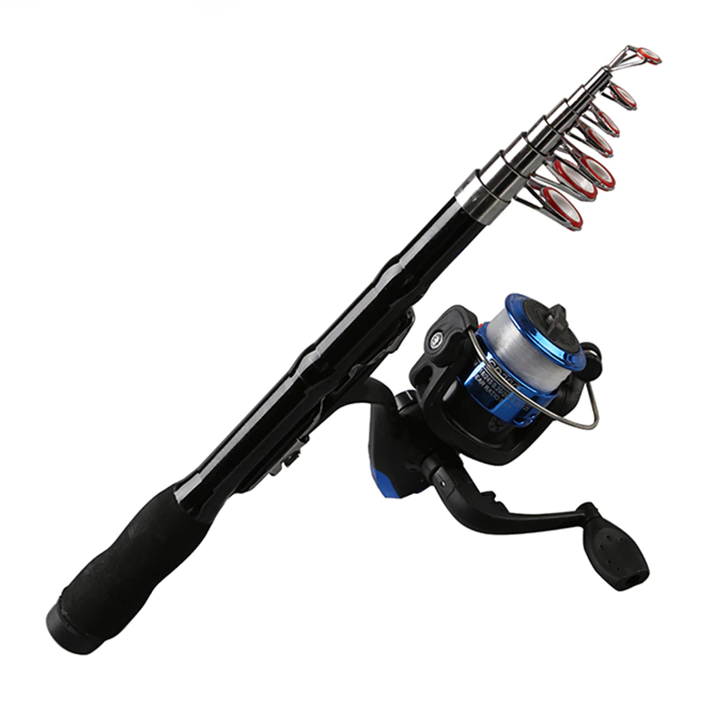 Fishing-Rod Telescopic Carbon-Fish Spinning Mini Portable
