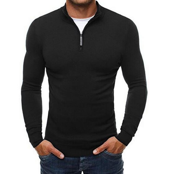 WENYUJH Men's Sweater Pullovers Knitwear Jumpers Male V-Neck Thin Blue Black M-3XL Spring