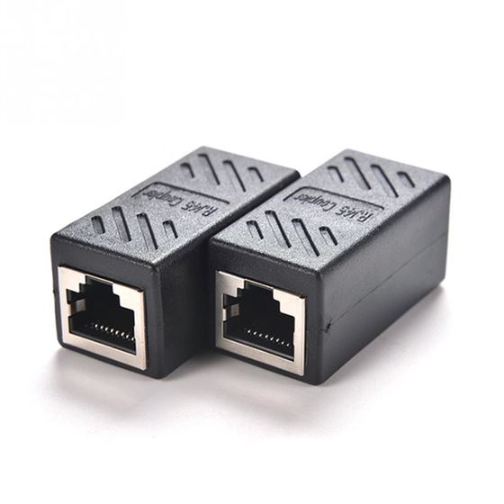 2018 RJ45 Female To Female CAT6 Network Ethernet LAN Connector Adapter Coupler Black
