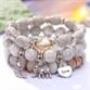 MINHIN Chain Bracelet Pendant Beaded Wedding-Jewelry Elephant Retro Silver 3-Layers New-Design