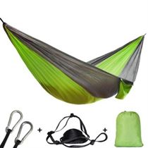 Backpacking Sleeping-Bed Double-Hammock 2-Carabiner Outdoor Adult 2-Straps Portable Single