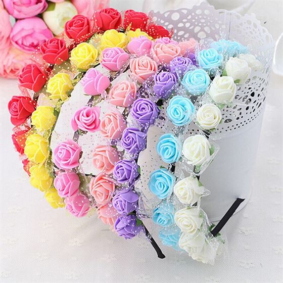 Headband Wreath Gifts Graceful Flower-Girl's Little-Maid Honor 15-Colors New-Arrival