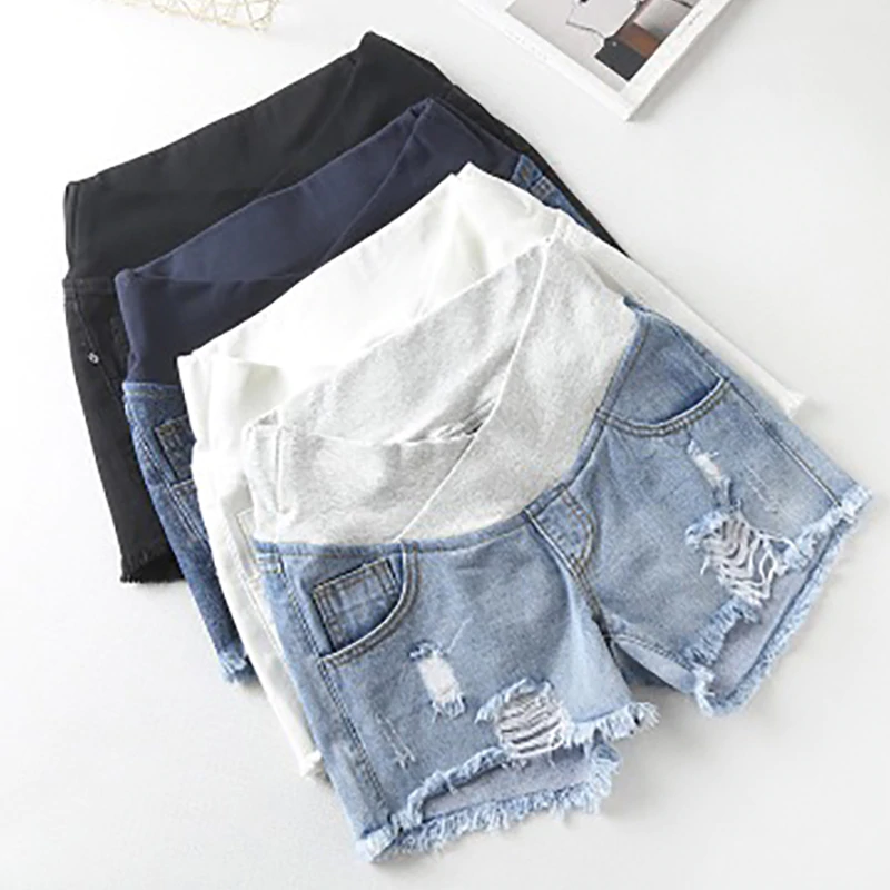 Shorts Spring Summer-Wear Pregnant Women's Denim for Loose-Pants Low-Waisted New