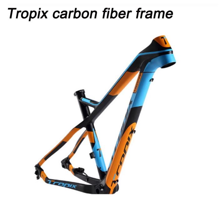 Mountain-Bike-Frame Carbon-Fiber Tropix T800 15 17-Bb90 142mm--12mm