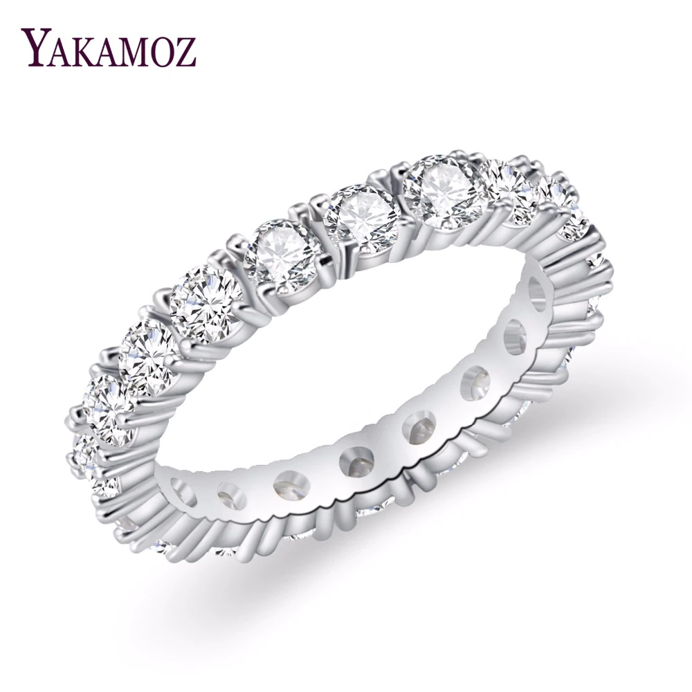 2017 Luxury Brand Jewelry White Color Inlay Cubic Zirconia Unique Shaped Ring for 
