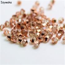 Isywaka Sale Red copper Color 100pcs 4mm Bicone Austria Crystal Beads charm Glass Bead
