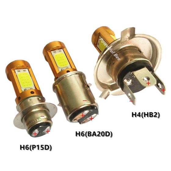 New 12-80V power 39W 4COB LED cold white motorcycle car bike headlight bulb H4 H6/BA20D p15d Hi/Lo beam headlamp