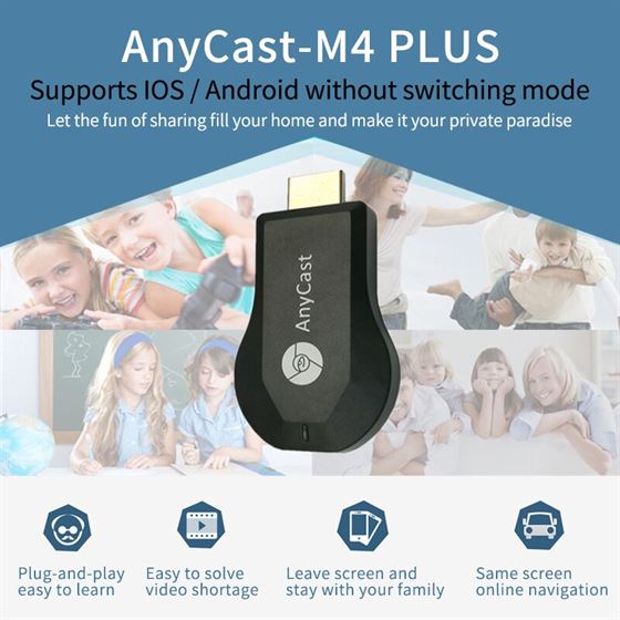 Receiver Tv-Stick Display Streamer Wifi Dongle Hdmi-Media-Video Anycast Switch-Free M4 Plus