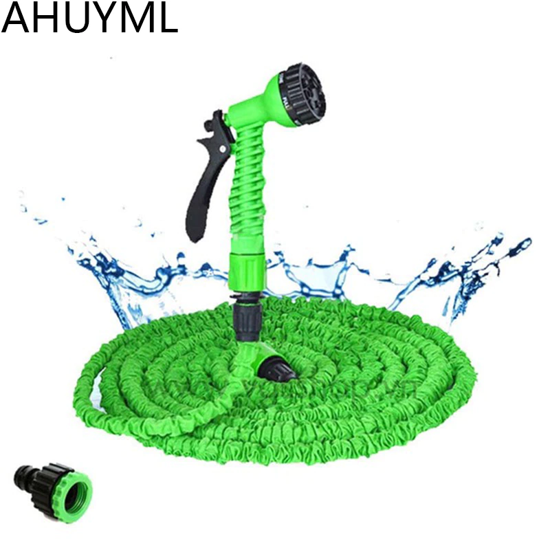 Hoses-Pipe Spray-Gun Expandable Garden-Hose Watering-Car Plastic Magic Flexible 25FT-250FT