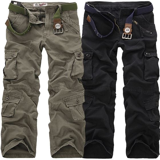 Cargo-Pants Long-Trousers Multi-Pocket Camo Joggers Men's Plus-Size Casual High-Quality