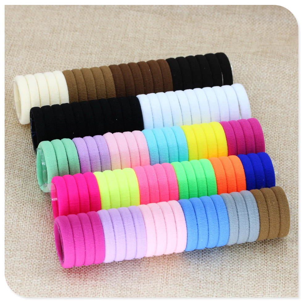 40 Pc Girl elastic hair bands Black White Hair accessories 2019 Gum For Hair ponytail