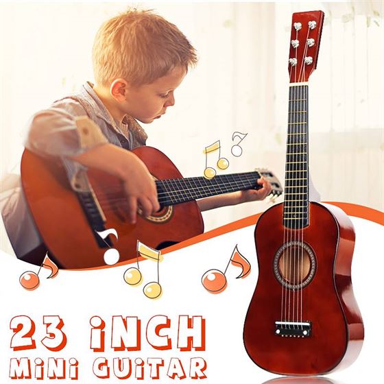 Guitar Ukulele Musical-Instrument Gift Acoustic Coffee 6-Strings Kids Lovers Basswood