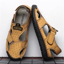 Men Sandals Roman Outdoor Big-Size Genuine-Leather Casual Summer Comfortable New 38-48