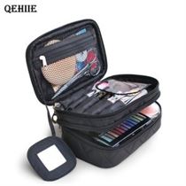 Brand organizer cosmetic bag double waterproof Makeup bag travel organizer cosmetologist case multi-function storage bag QE128