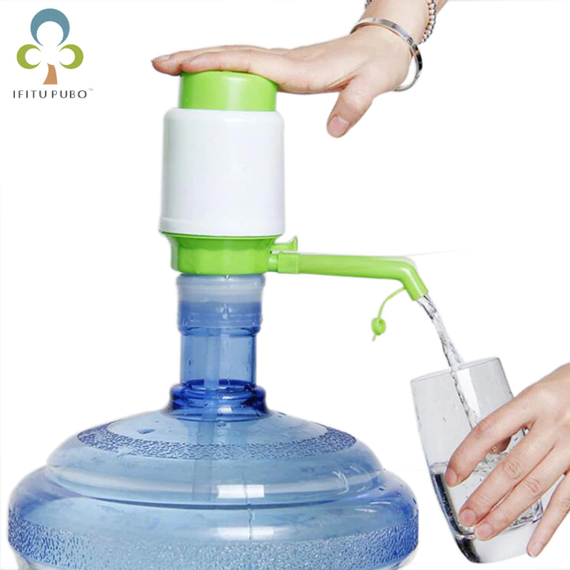 Pump-Dispenser Bottled Hand-Press Innovative Manual Vacuum-Action Drinking-Water 5-Gallon