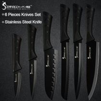 Sowoll Blade Knife Kitchen-Knives Cooking-Accessories Stainless-Steel Fish-Fruit 6piece-Set