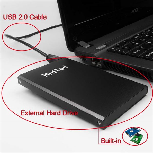 HRDTAC External-Hard-Drive Portable Usb-2.0 320GB 250GB 80GB 120GB 160GB 500gb Hdd 