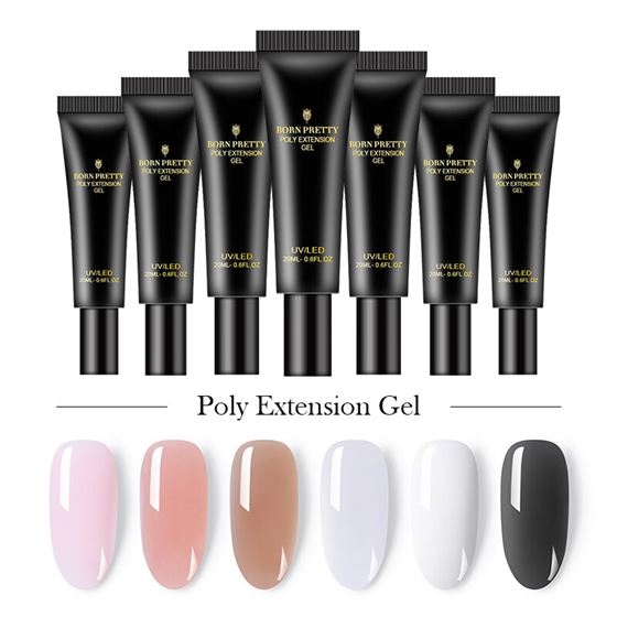 Varnish Extension Polish Nail-Gel Crystal-Builder Poly Born Pretty Quick-Building LED