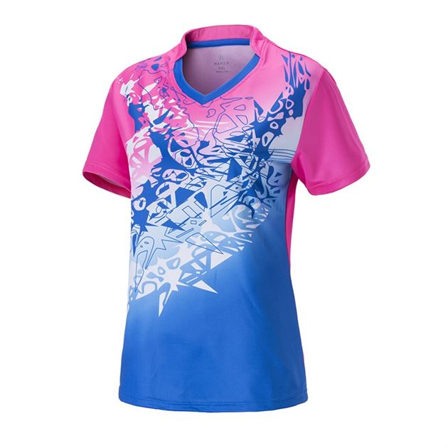 Sportswear Badminton-Shirt Table-Tennis Team Women Short-Sleeve Game Quick-Dry Running