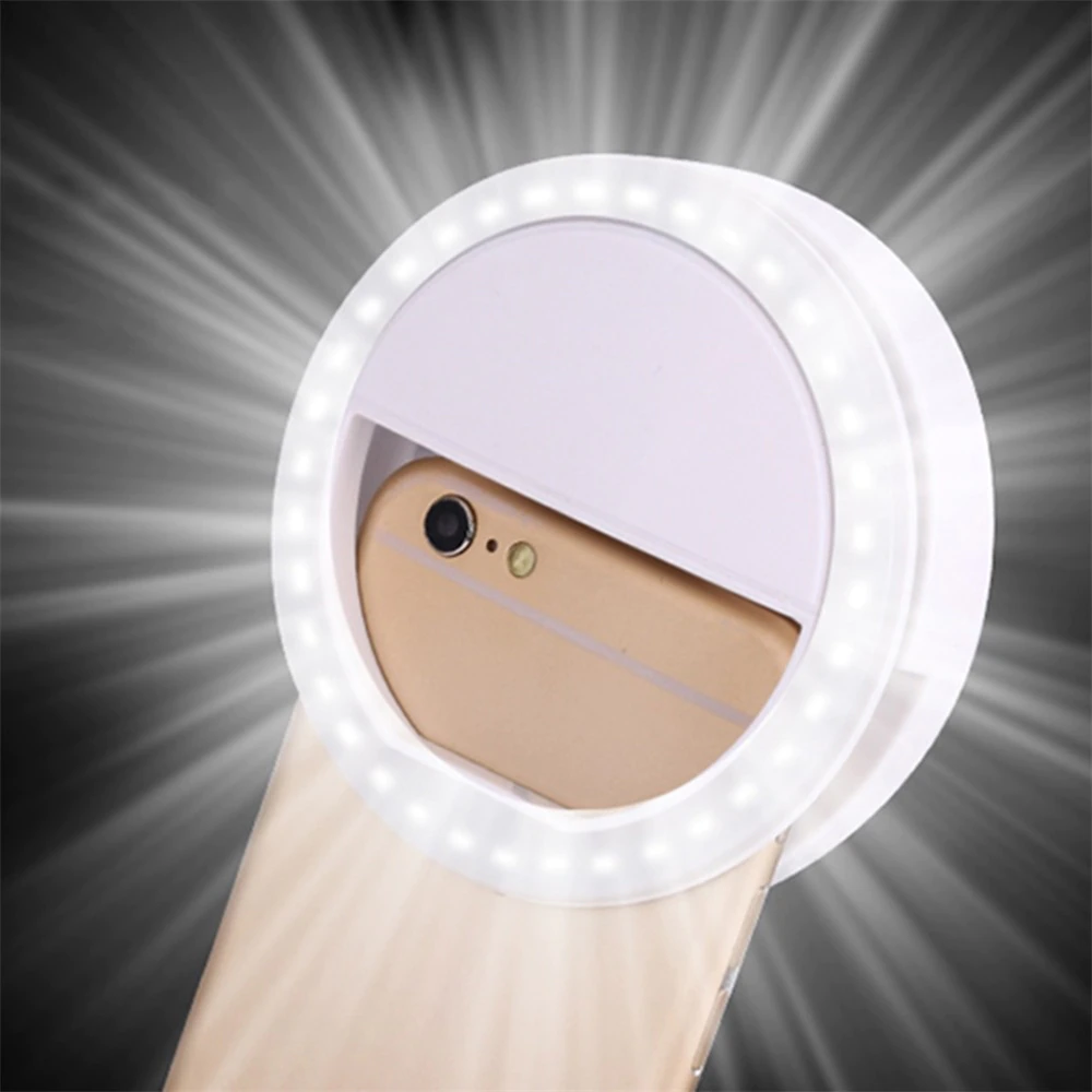 Ring-Clip Flash-Light Led-Ring 36-Leds-Selfie-Lamp Mobile-Phone Samsung Portable Luminous