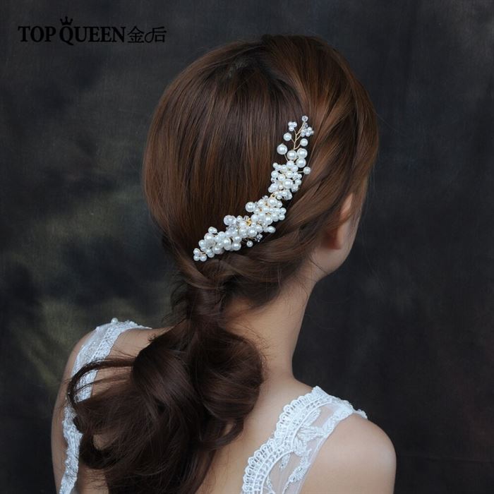 TOPQUEEN Combs Headwear Hair-Accessories Bridal-Hair-Comb Wedding-Tiara HP41