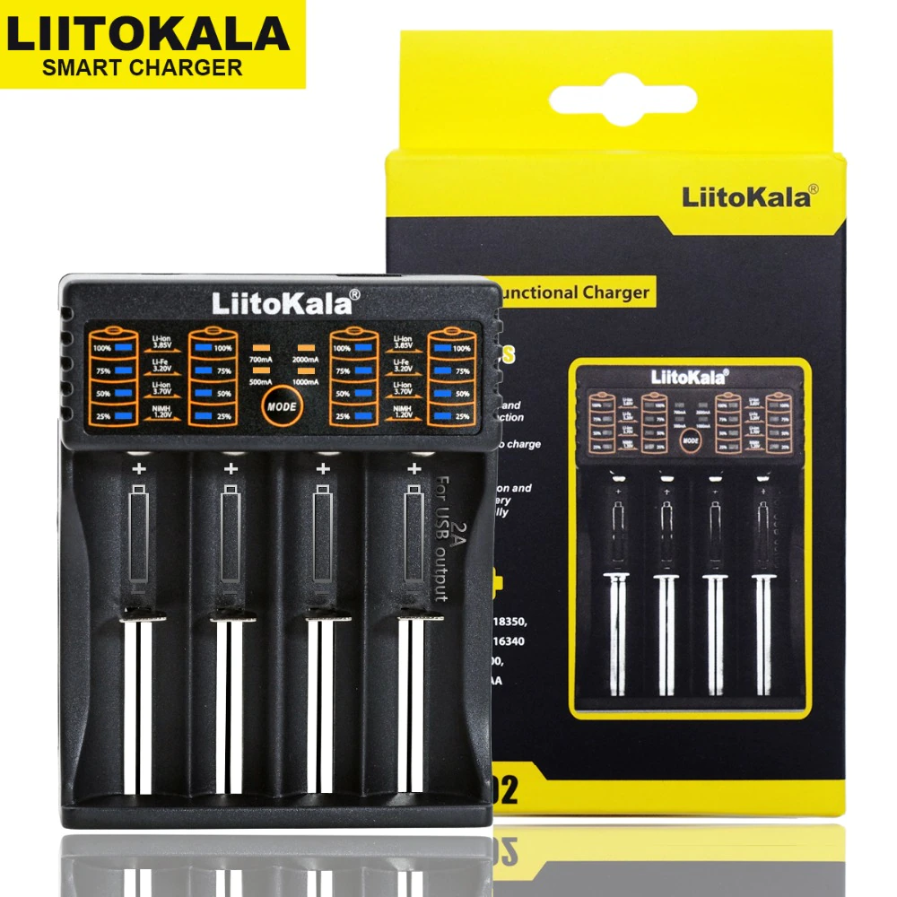 Liitokala 18650 Charger Lithium-Battery 16340 Nimh 25500 202 14500 26650 100 AA/AAA