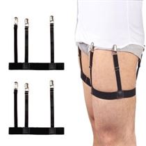 Men Shirt Suspender Garters-Strap Locking-Clips Stays-Belt Tucked Thigh 2pcs with Non-Slip