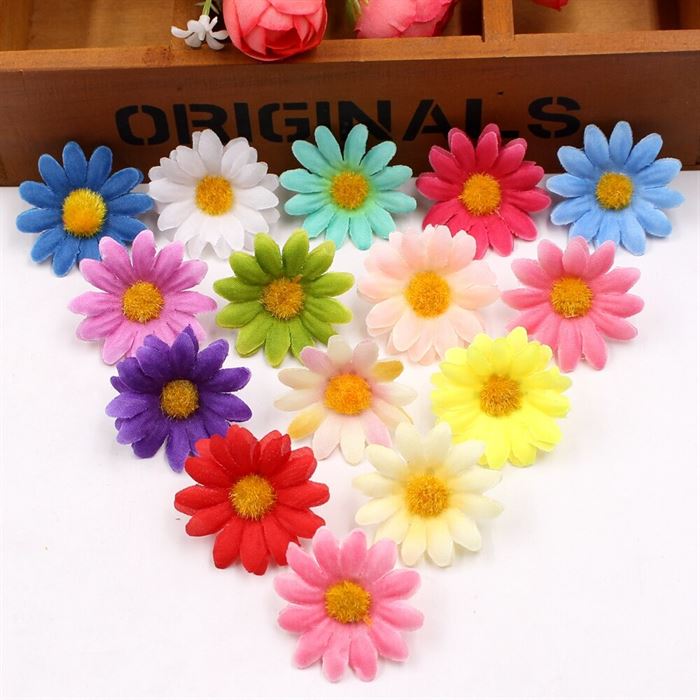 DIY Wreath Flower-Head Gift-Box Craft Scrapbooking Wedding-Decoration Handmake Silk Artificial