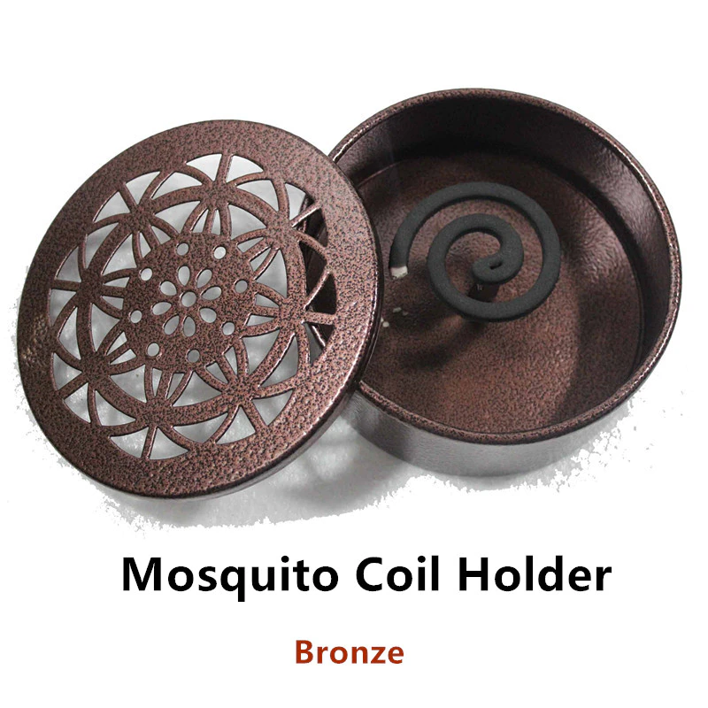 Home Art Decor Galvanized Steel Retro Mosquito Mozzie Coil Holder Burner Repellant