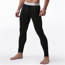 Leggings Underwear Long-Johns Termico Mens Soft Modal Elasticity Sexy Hombre Solid-Color