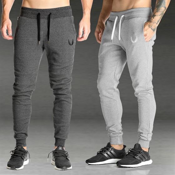 Trousers Jogger Pants Skinny Fitness Casual Mens Elastic Cotton Gyms
