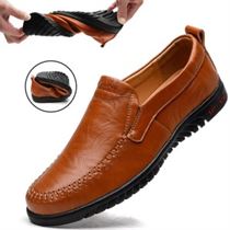 DEKABR Men Shoes Footwear Flats Slip-On Comfortable Genuine-Leather Chaussures Zapatos